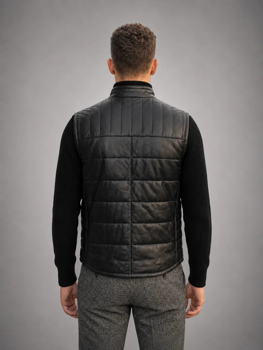 Anthony Vest Real Black Jacket For Men