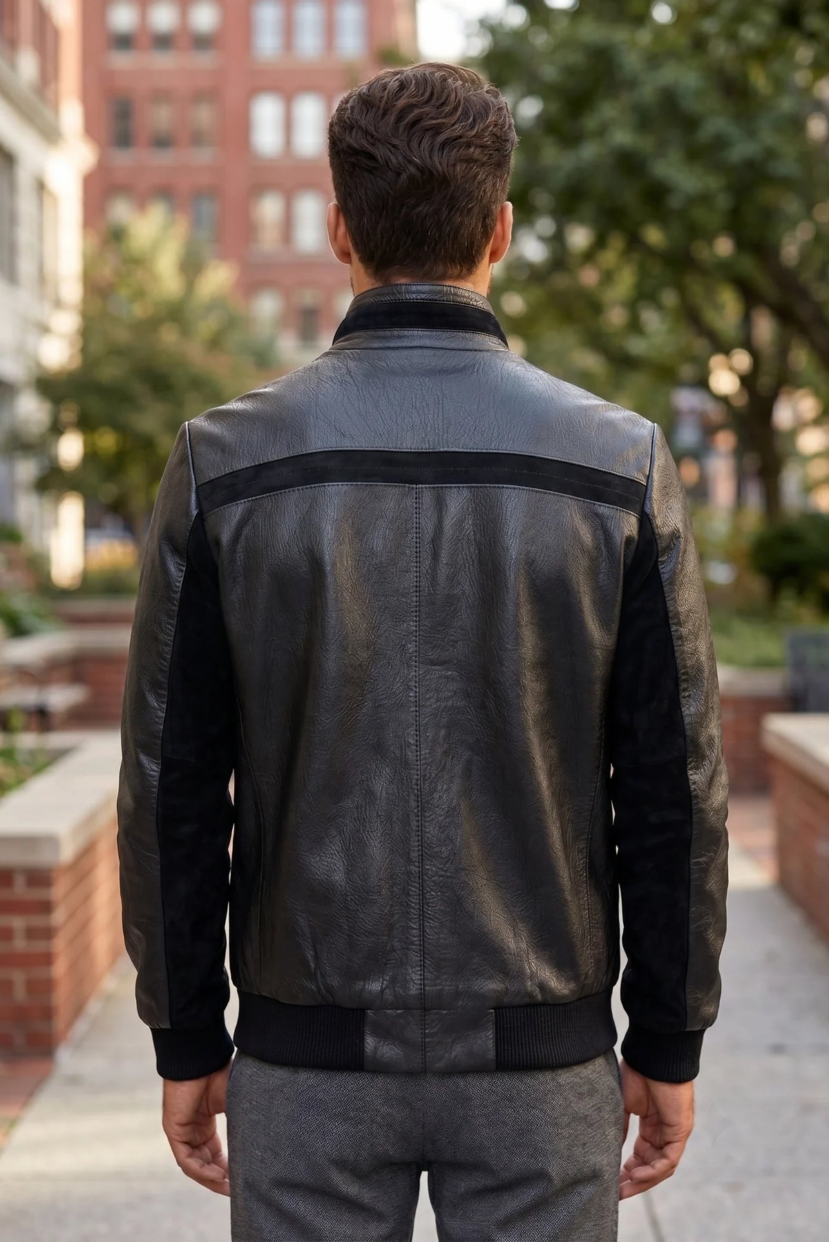 Antonio Black Suede Stylish Leather Jacket For Men