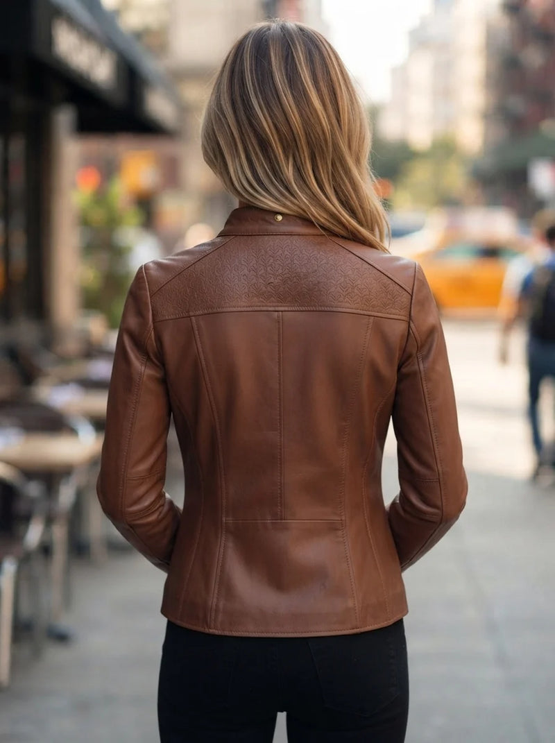Catherine Brown Real Leather Jacket For Men