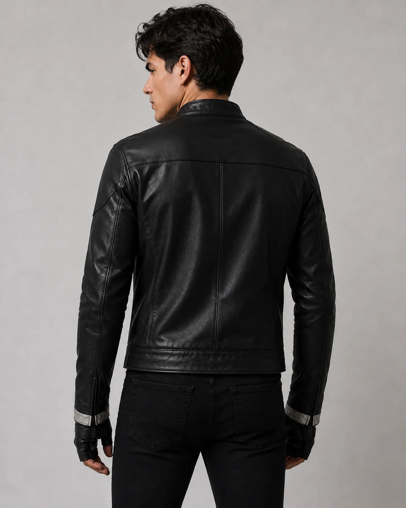 Printed Ghost Black Rider Robbie Reyes Leather Jacket