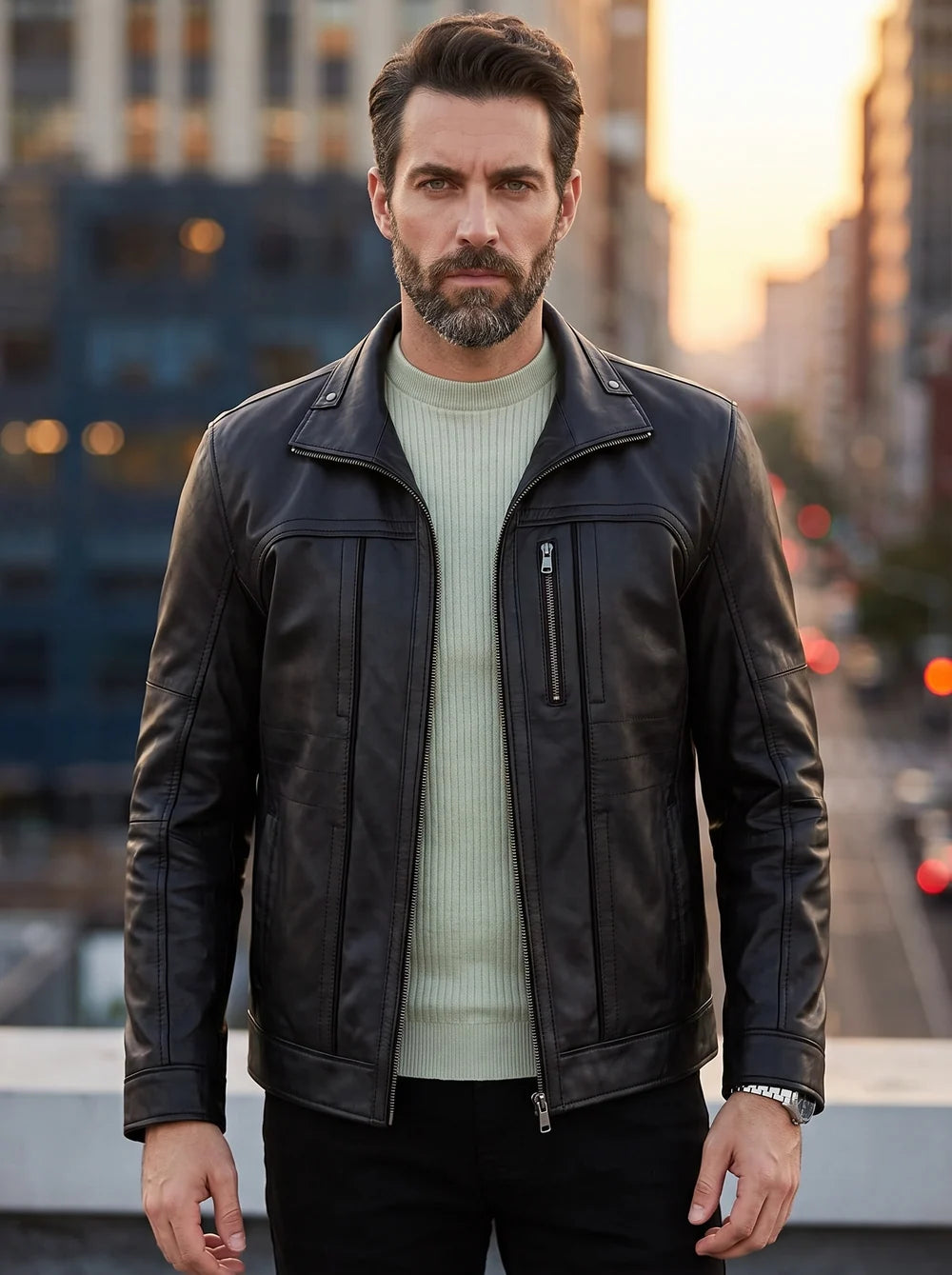 Dominion Rider Black Leather Jacket