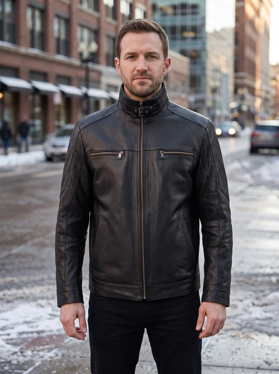 Noir Edge Leather Jacket