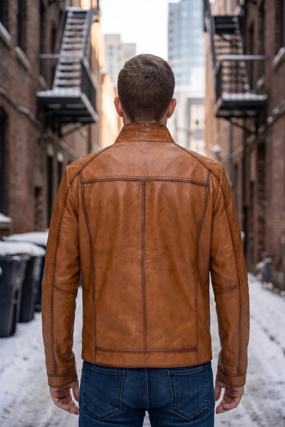 Robert Pure Sheepskin Brown Leather For Men
