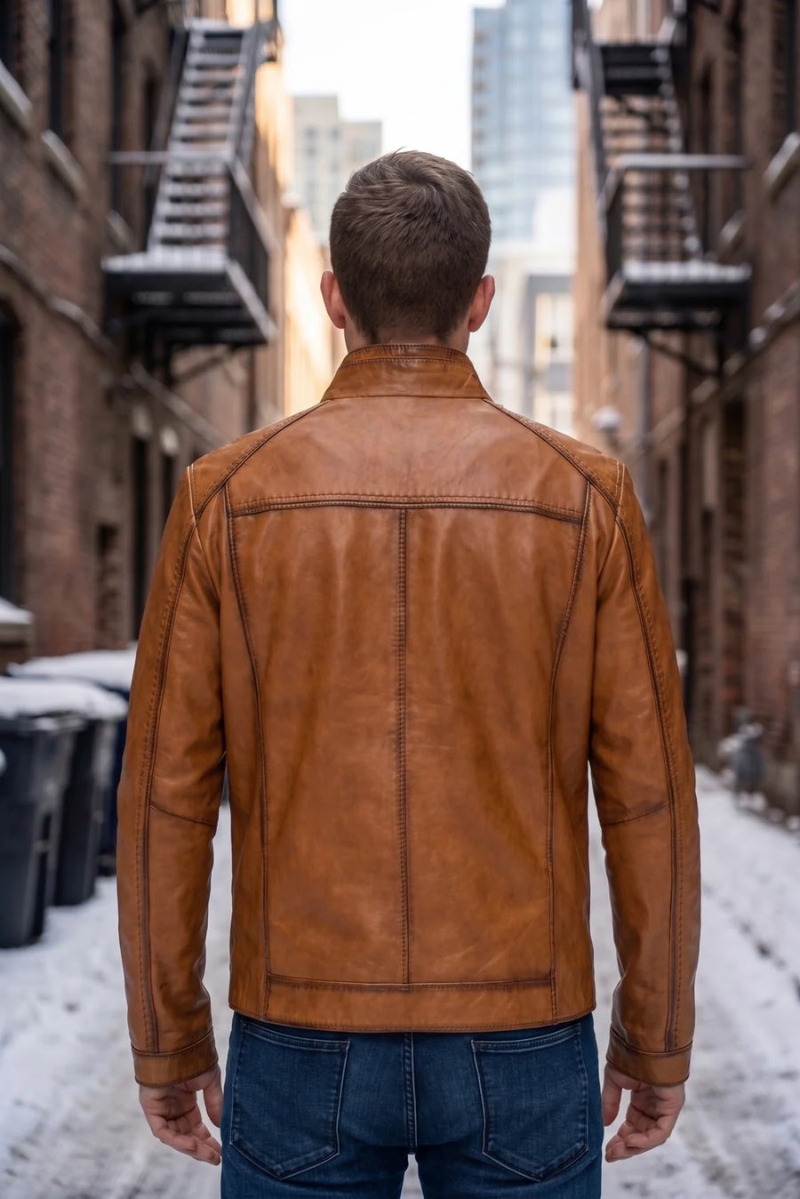 Robert Pure Sheepskin Brown Leather For Men