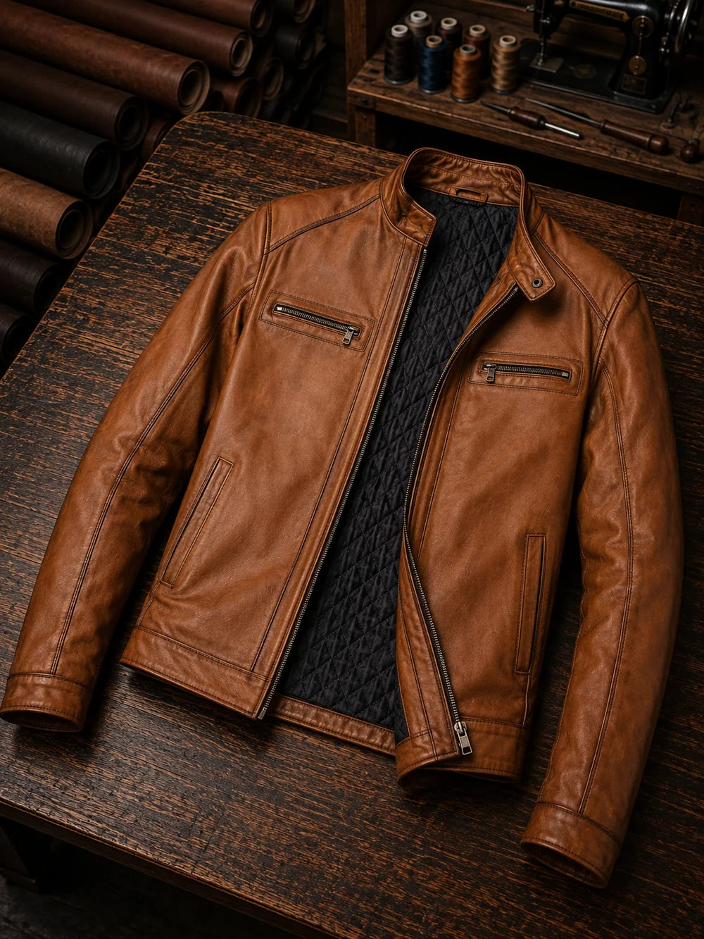 Robert Pure Sheepskin Brown Leather For Men