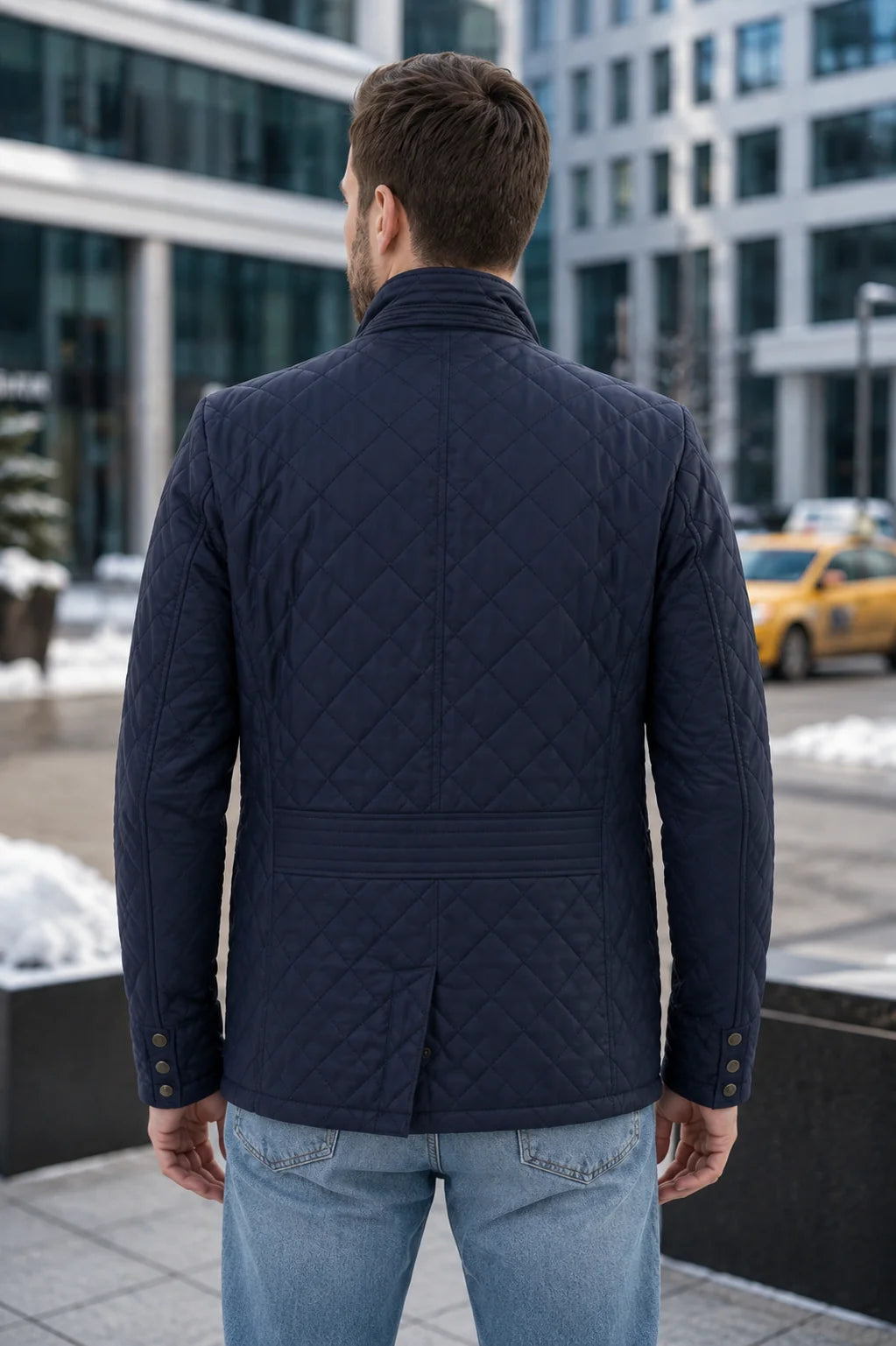 Scoot Puffer Leather Jacket For Men