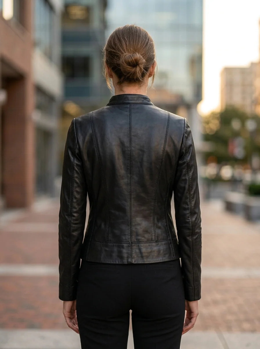 Ximena Black Stylish Women Leather Jacket
